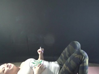 Doing morning workout while smoking