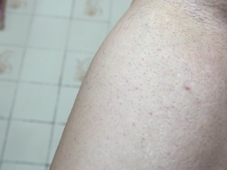 Shaving me hot and masturbating until I cum