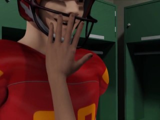 3DGSPOT - Naughty Teen Cheerleader Rides Star Quarterback's Cock In The Locker Room! 3D CARTOON PORN