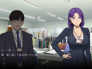 【#02 NTR Office実況(体験版)】会社の爆乳女同僚が野外でたくさんの男達にぶっかけ中出しされる。(OL寝取られアニメーションRPGエロゲー。)