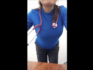 SEXY NURSE MAKES A SEXUAL SHORT FILM OF HER WORK ENVIRONMENT IN THE OFFICE