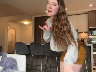 TikTok Slut Try Ons - Behind the Scenes  PAWG Redheaded Slut