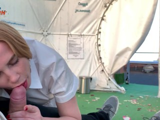 Took a thick cum down her throat on her wedding anniversary