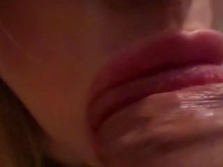 Feel My Suction Power and Cum in My Mouth - Close Up Blowjob