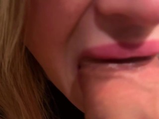 Feel My Suction Power and Cum in My Mouth - Close Up Blowjob