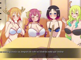 Jugando y desnudando a las waifus de Kobayashi-san-chi no Maid Dragon - Waifu Mission V1 P3