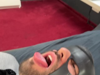 Slave: chastity cage control to cum