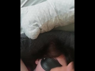 Ball licking and huge cumshot on my Face in Fleece