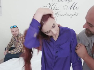 Hot Redhead Scyley Jam Gets Creampied While Her Cuck Husband Watches