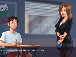 HOT FRENCH TEACHER FUCKED!  Summer time Saga