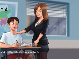 HOT FRENCH TEACHER FUCKED!  Summer time Saga