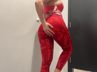 hot CandyLuxxx try on new Nike leggings