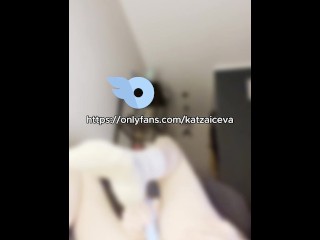 girl plays with her pussy 4k close up