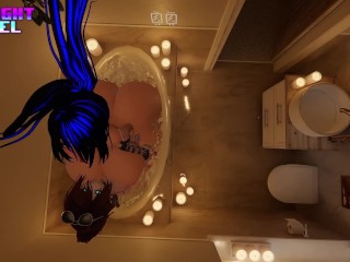 💦 Bath Splash Zone 😍 (Futa HYPER Cumflation + Sound Effects) 🌊🛁