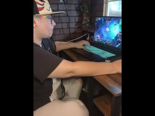 Chubby Nerd Playing League of Legends