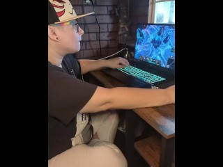 Chubby Nerd Playing League of Legends