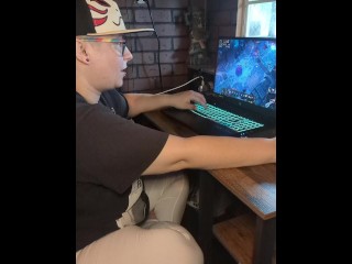 Chubby Nerd Playing League of Legends