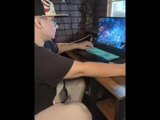 Chubby Nerd Playing League of Legends