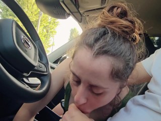 Stranger Catches Me Jerking Off In Public Car Park And I Cum In Her Mouth - TATE