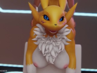 Furry stepmother Renamon anal- creampied