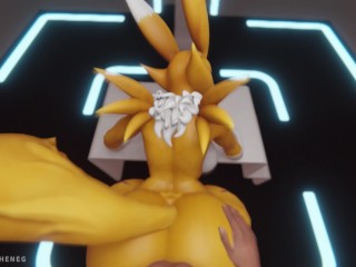 Furry stepmother Renamon anal- creampied