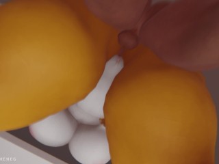 Furry stepmother Renamon anal- creampied