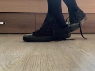 Masturbating and Cumshot on Knee Socks