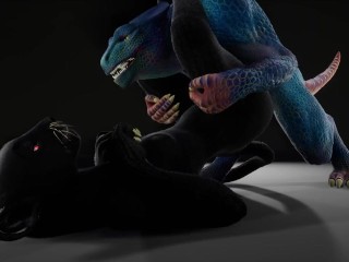 Hard sex orgy with furry beings from Wild Life