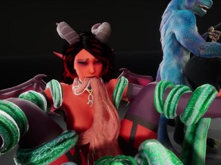 Hard sex orgy with furry beings from Wild Life