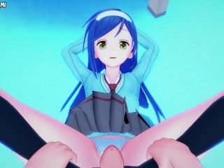 Fumino Furuhashi from We Never Learn Bokuben Gives You A Footjob Hentai POV