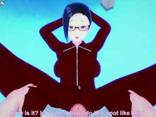 Sakie Sato from Demi-chan wa Kataritai Gives You A Footjob Hentai POV