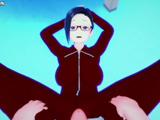 Sakie Sato from Demi-chan wa Kataritai Gives You A Footjob Hentai POV