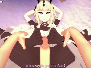 Reed from Arknights Gives You A Footjob Hentai POV