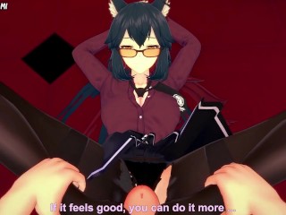 Texas from Arknights Gives You A Footjob Hentai POV