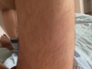 She wanted to leave but I took off her jeans and fucked her tiny pussy