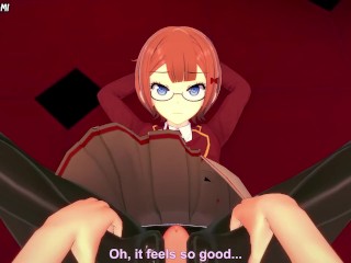 Rizu Ogata from We Never Learn Gives You A Footjob Hentai POV