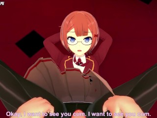 Rizu Ogata from We Never Learn Gives You A Footjob Hentai POV