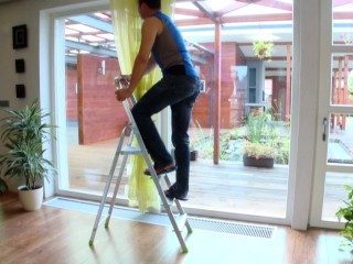 Fucked my builder, Cheating Horny Blonde MILF Wife got fucked by a builder contractor