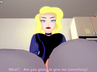 Black Canary from DC Gives You A Footjob Hentai POV