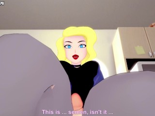 Black Canary from DC Gives You A Footjob Hentai POV