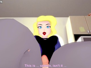 Black Canary from DC Gives You A Footjob Hentai POV