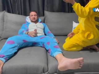 Muito frio em Floripa, nem tiramos o pijama para foder.