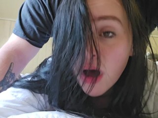 Beautiful Brunette Girlfriend Anal Tease Dirty Talk Cum On Ass