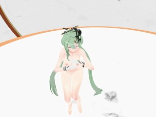 Griseo Honkai Impact 3rd Transparent Clothing Undress Dance [A]ddiction Hentai MMD 3D Green Hair