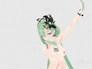 Griseo Honkai Impact 3rd Transparent Clothing Undress Dance [A]ddiction Hentai MMD 3D Green Hair