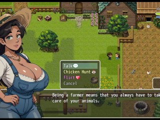 Lost Lagoon [ Harem HENTAI game ] Ep.5 sexy farmer exposing her pussy outside !