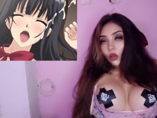 Profesor se coge a sus alumnas tetonas - Masturbandome con Hentai Kyonyuu JK 1