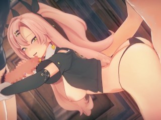 【ゼンレスゾーンゼロ】ニコ・デマラがたくさんの男達と集団セックスする3Dエロアニメーション。(3p 4p FMMセックス)