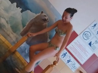 Public Flashing n Masturbation in SPA Center among people # Totally NAKED in Public Sauna