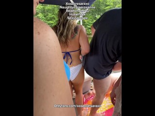 Pregnant slut gets filled up on a boat